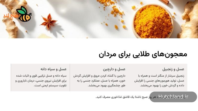 معجون های طلایی برای مردان با عسل