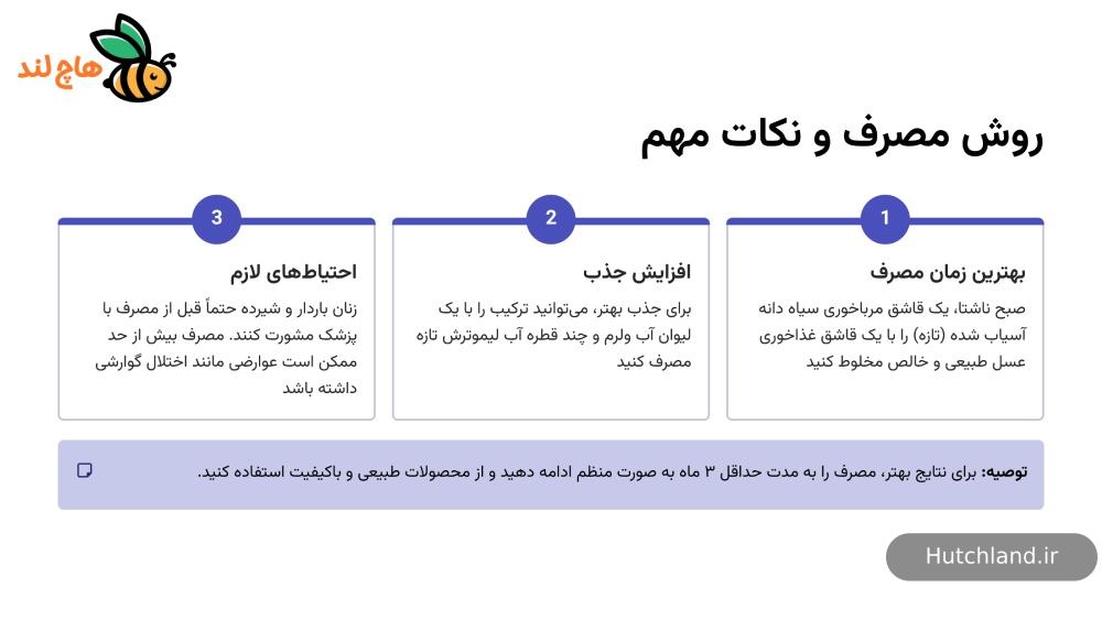 بهترین روش مصرف سیاه دانه و عسل برای زنان